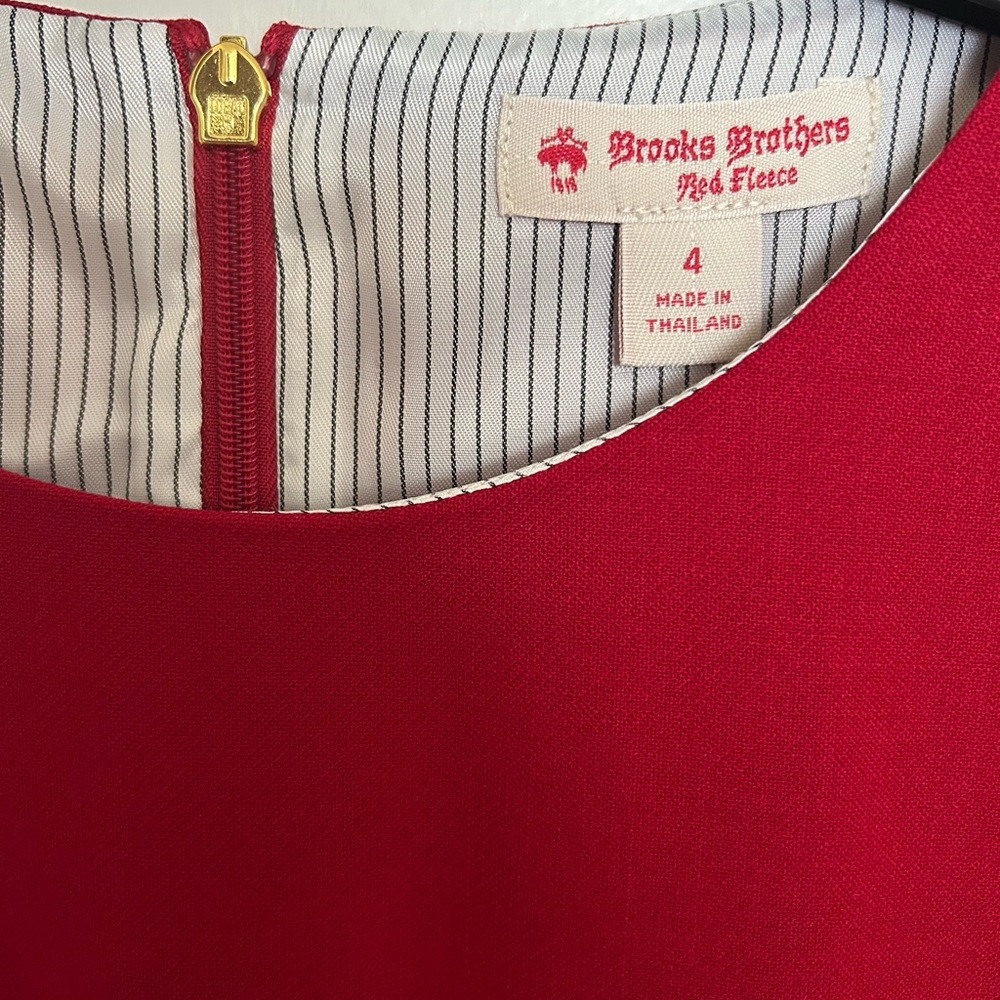Brooks Brothers Vibrant Red Fleece Dress